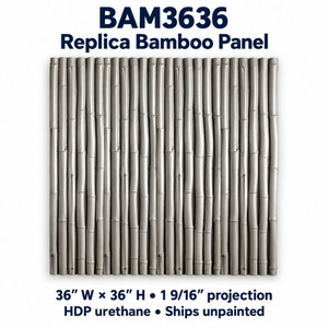 BAM3636 Replica Bamboo Panel, 36″ W × 36″ H × 1 9/16″ P