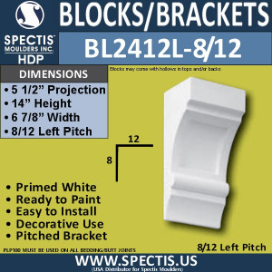 BL2412L-8/12 Pitch Eave Bracket 7"W x 14"H x 5.5" P