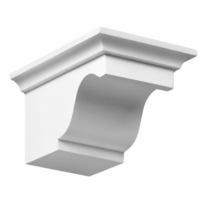 BL2444R-6/12 Capped Cove Eave Block Right Pitch — white background product image