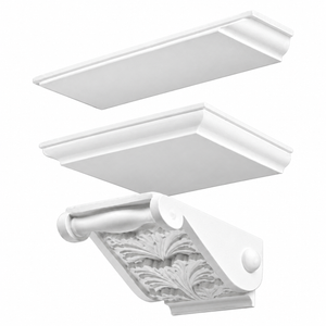 BL 2483COMBINED Acanthus Scroll Modillion Assembly — white background product image