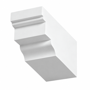 BL2514 Stepped Ogee Rafter Block 2.5"W x 2.875"H x 6"P — white background product image