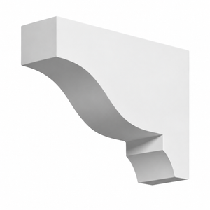 BL2515 Ogee Knee Bracket 4"W x 10"H x 14"P — white background product image