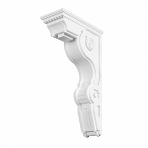 Victorian Scroll Tall Exterior Corbel 6.5"W x 26"H x 14.5"P (BL2522) — white background product image
