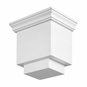 BL2523 Capped Stepped Plinth Block 6.625"W x 5.5"H x 4.25"P — white background product image