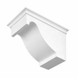 BL2525 Capped Cove Eave Block 5.875"W x 5.75"H x 9.5"P — white background product image