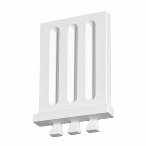 BL2535L-9/12 Fluted Triglyph Block Left Pitch 5"W x 7.5"H x 1.25"P — white background product image