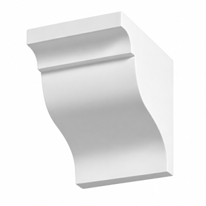 Small Cove Exterior Corbel 4"W x 5"H x 5"P (BL2536) — white background product image