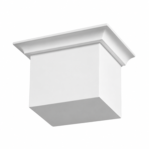 BL2540 Small Capped Plinth Block 5.5"W x 3.6875"H x 3.75"P — white background product image