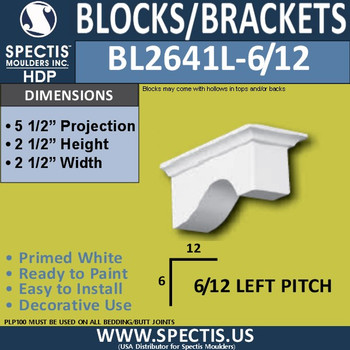 BL2641L-6/12 Pitch Eave Bracket 2.5"W x 2.5"H x 5.5" P