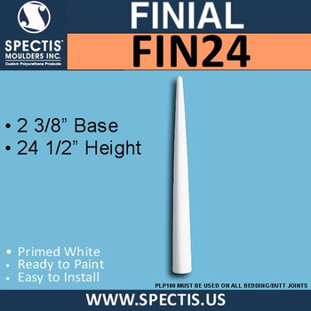 FIN24 Cone Spear Urethane Finial 2-3/8" x 24-1/2"