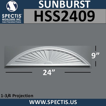 HSS2409 Urethane Sunburst 24" x 9"