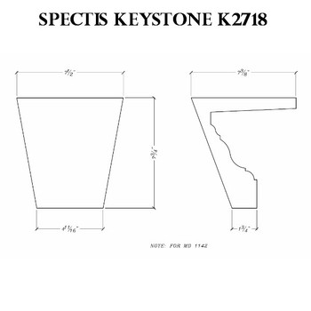 K2718 Spectis Urethane Keystone 8"P X 8"H X 8"W