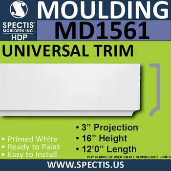 MD1561 Spectis Molding Base Trim 3"P x 16"H x 144"L
