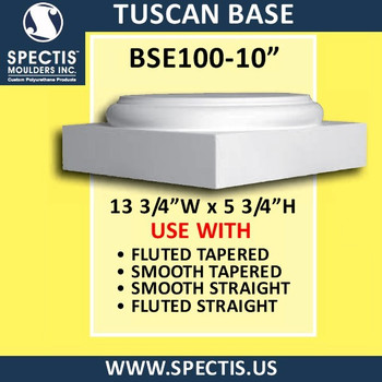 BSE100-10 Tuscan Base 10 1/4" Hole x 13 3/4"W x 5 3/4"H