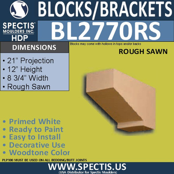 BL2770RS Eave Block or Bracket 8.75"W x 12"H x 21" P