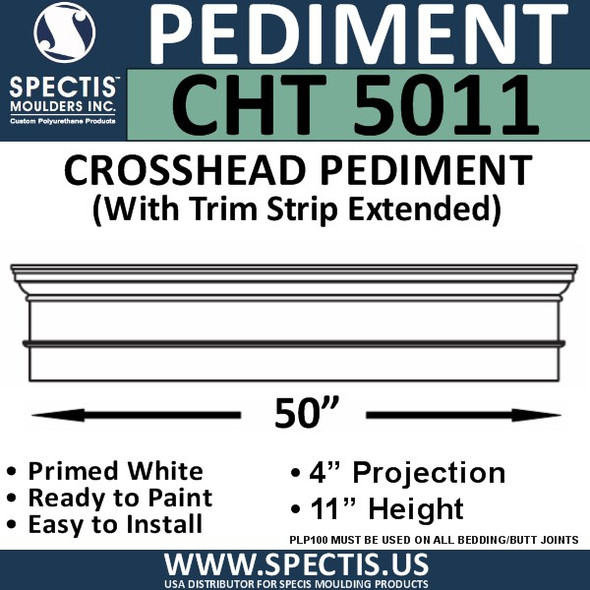 CHT5011 Crosshead with Trim Strip Extended 50" W x 11" H