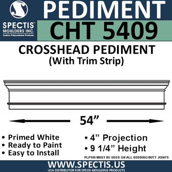 CHT5409 Crosshead with Trim Strip 54" W x 9 1/4" H