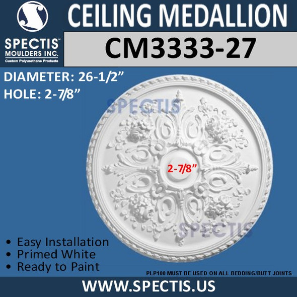 CM3333-27 Decorative Round Ceiling Medallion 26.5"