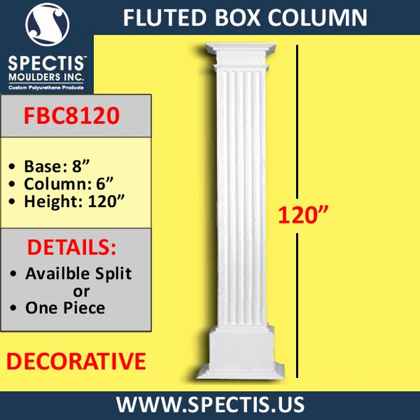 FBC8120 Fluted Box Column 8" x 120"