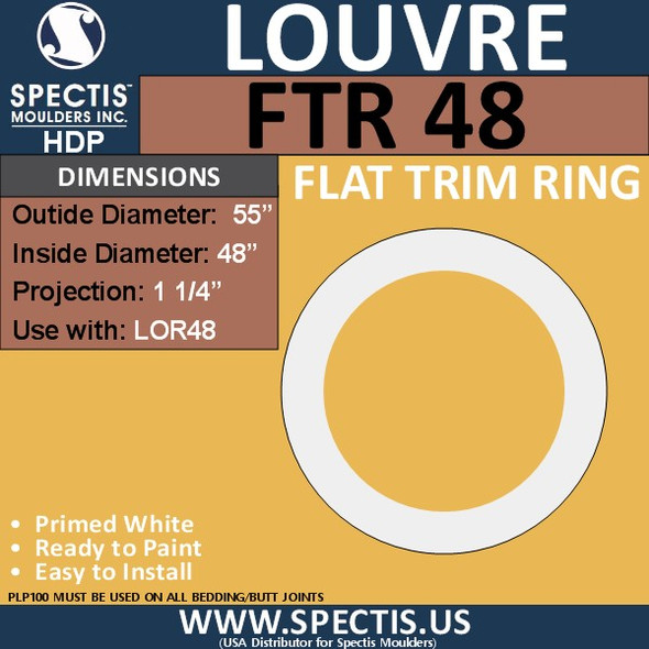 FTR24 Round Flat Trim 48" Center Hole