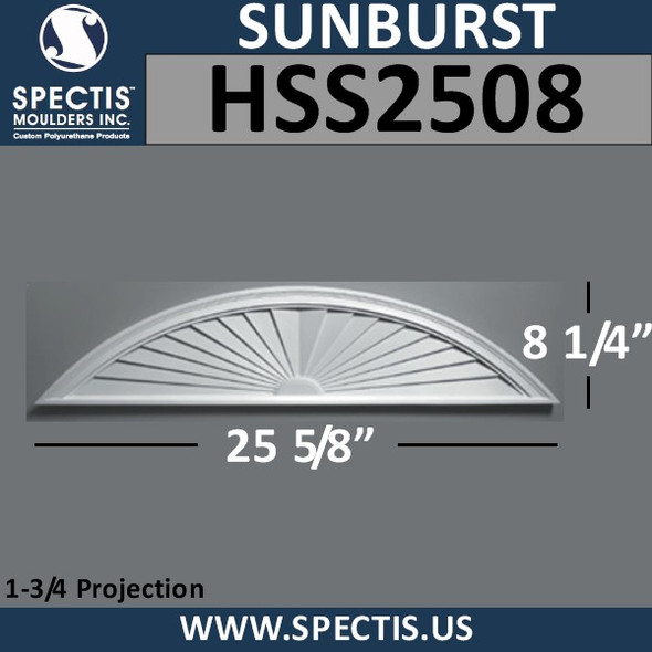 HSS2508 Urethane Sunburst 25 x 8