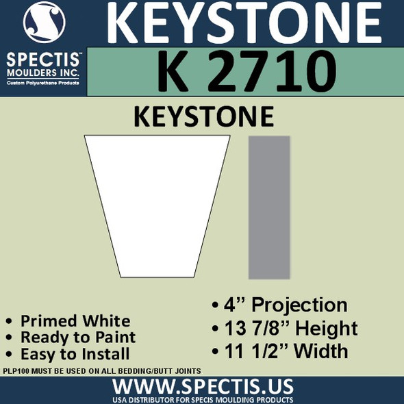 K2710 Spectis Urethane Keystone 4"P X 13 7/8"H X 11 1/2"W