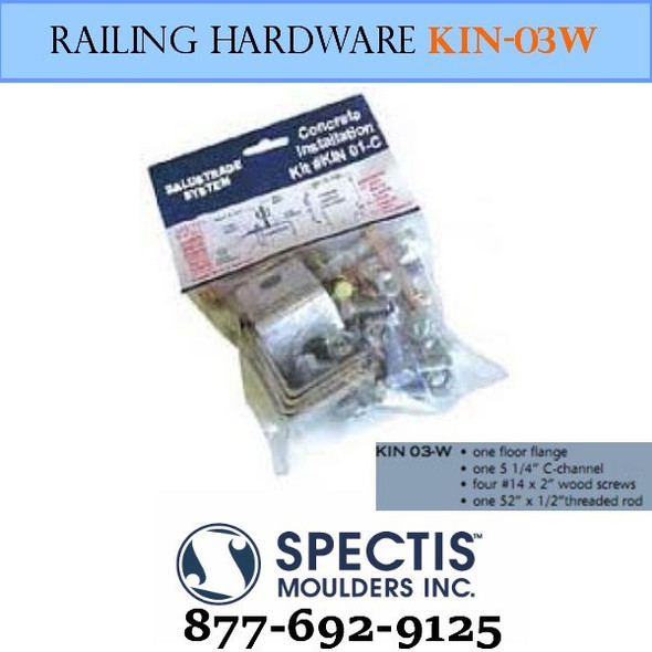 Newel Post Anchor Hardware Kit for Wood KIN 03-W