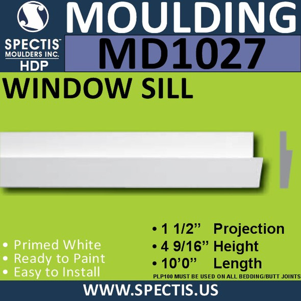 MD1027 Spectis Window Sill Trim 1 1/2"P x 4 9/16"H x 120"L