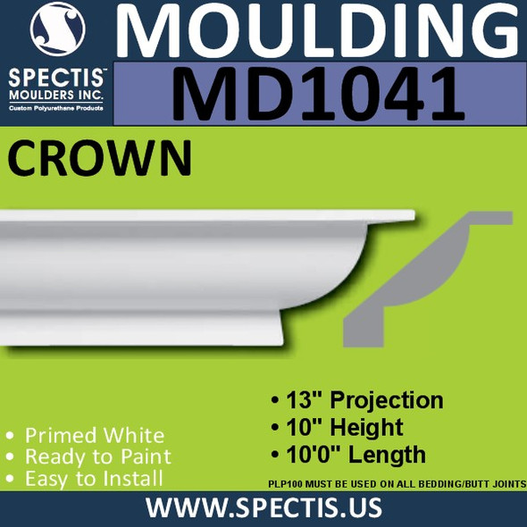 MD1041 Spectis Crown Molding Trim 13"P x 10"H x 120"L