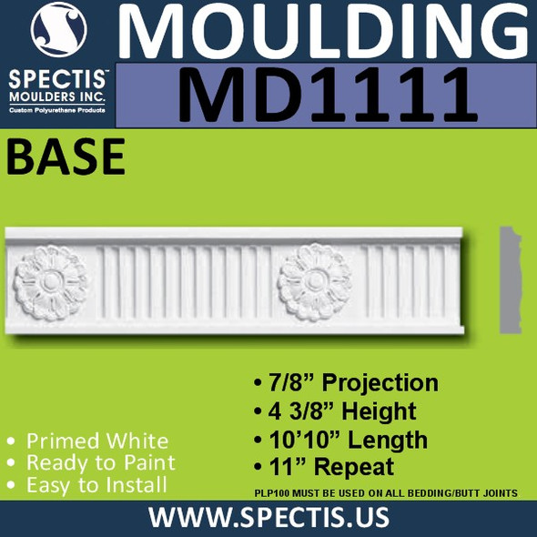 MD1111 Spectis Molding Case Trim 7/8"P x 4 3/8"H x 130"L