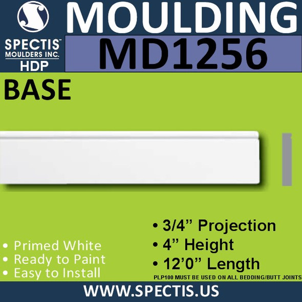 MD1256 Spectis Molding Case Trim 3/4"P x 4"H x 144"L