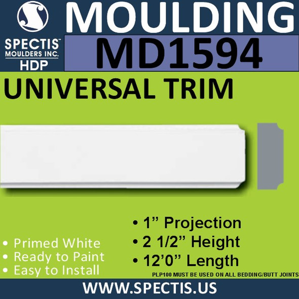 MD1594 Spectis Molding Plant On Trim 1"P x 2 1/2"H x 144"L