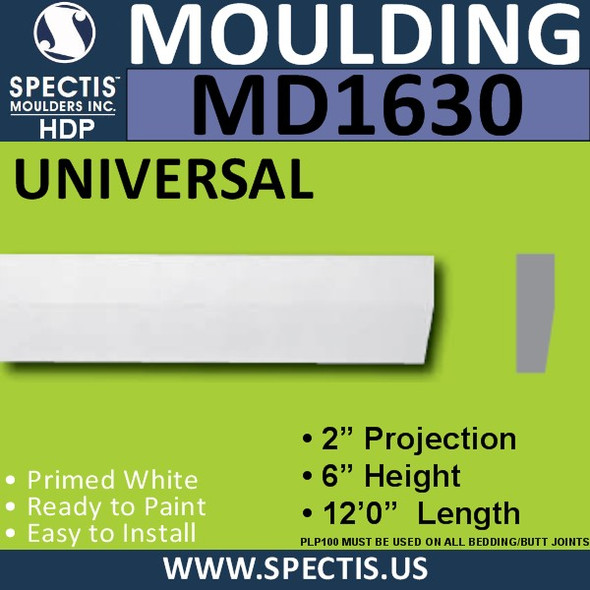 MD1630 Spectis Molding Case Trim 6"P x 2"H x 144"L