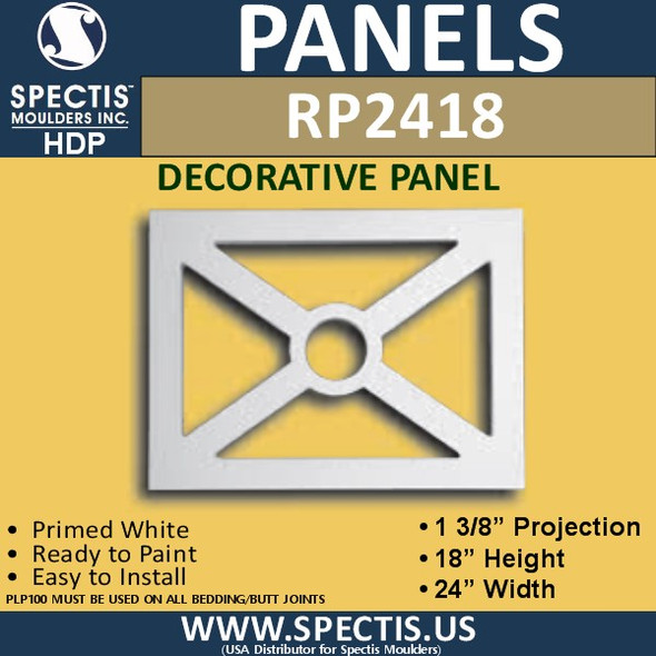 RP2418 Decorative Raised Panel 1 3/8"P X 18"H X 24"W