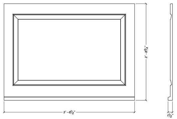 WP4432S Decorative Panel 44 1/2" x 32 3/4"