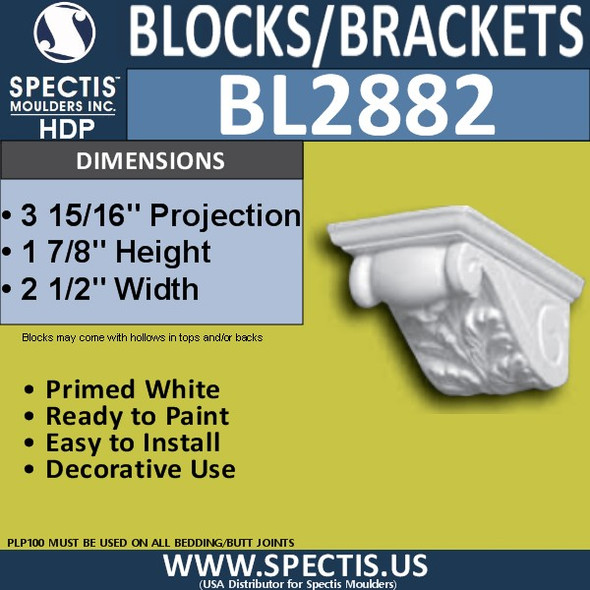 BL2882 Eave Block or Bracket 3"W x 21.75H x 27.5"P