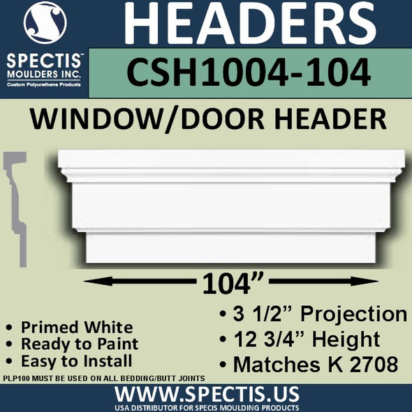 CSH1004-104 Crosshead for Window/Door 3.25"P x 12.75"H x 104"W