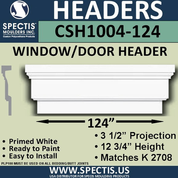 CSH1004-124 Crosshead for Window/Door 3.25"P x 12.75"H x 124"W