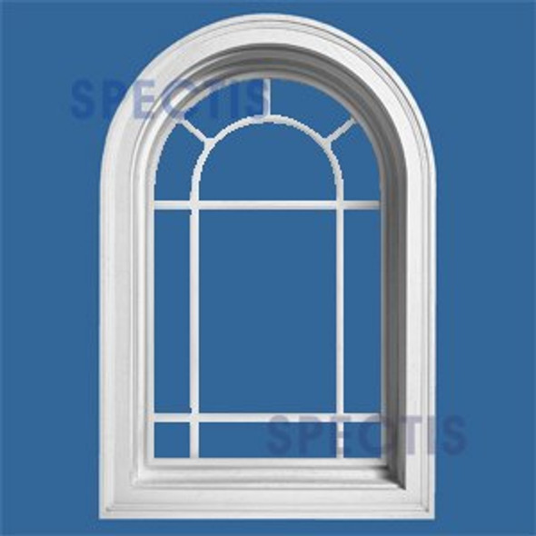 ARCH2031QG Arch Top Queen Ann Decorative Arch Window