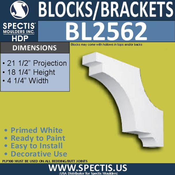 BL2562 Eave Block or Bracket 4.25"W x 24.5"H x 18.25" P