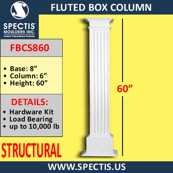 FBCS860 Structural Fluted Box Column 8" x 60"