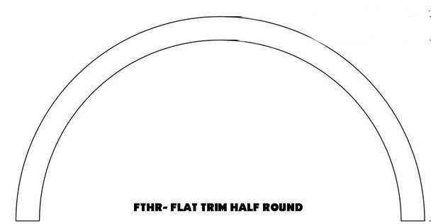 FTHR3-27 Half Round Flat Trim 54" W x 30 1/2" H