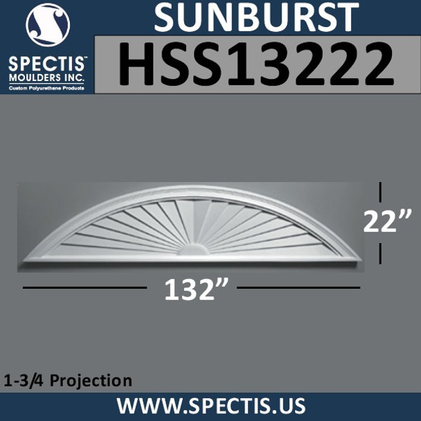 HSS13222 Urethane Sunburst 132 x 22