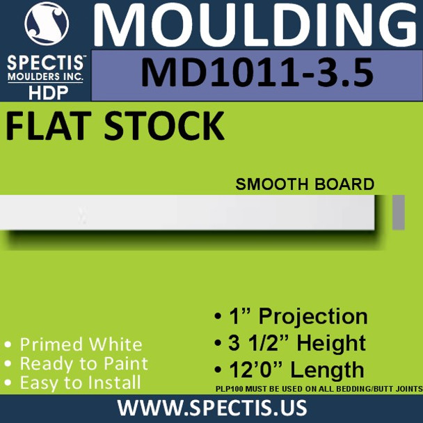 MD1011-3.5 Spectis 1" Flat Trim 1"P x 3 1/2"H x 144"L