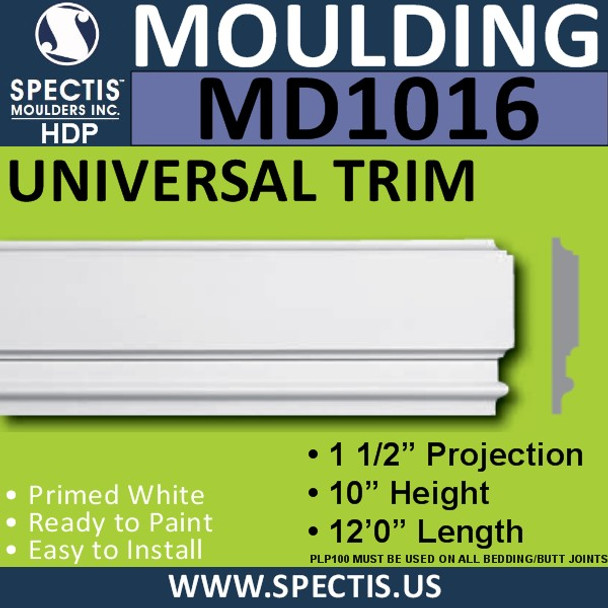 MD1016 Spectis Molding Base Trim 1 1/2"P x 10"H x 144"L