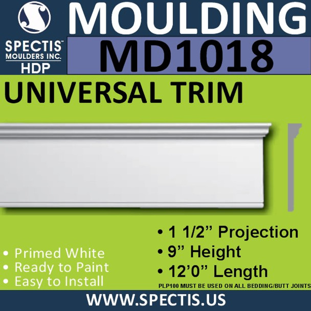 MD1018 Spectis Molding Head Trim 1 1/2"P x 9"H x 144"L