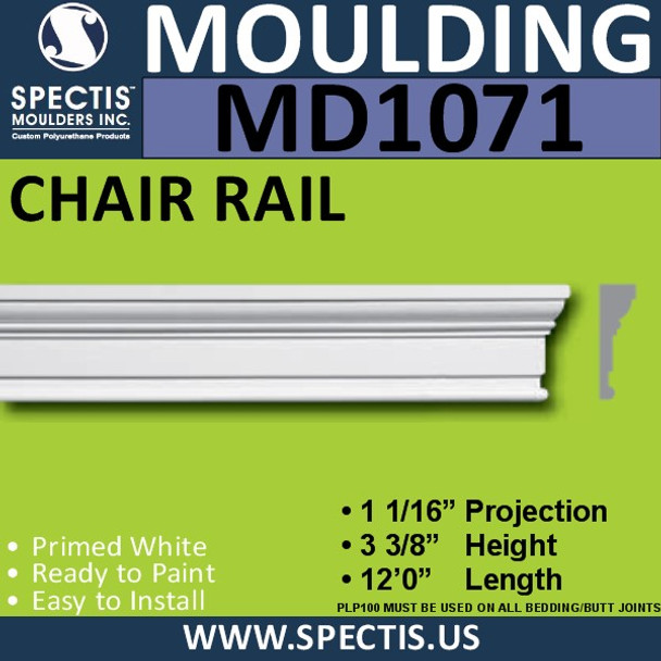 MD1071 Spectis Molding Case Trim 1 1/16"P x 3 3/8"H x 144"L