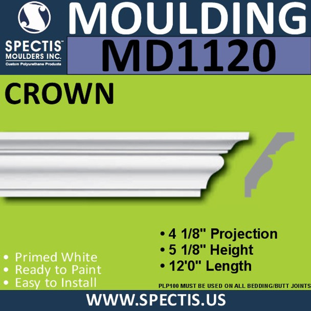 MD1120 Spectis Crown Molding Trim 4 1/4"P x 5 1/2"H x 144"L