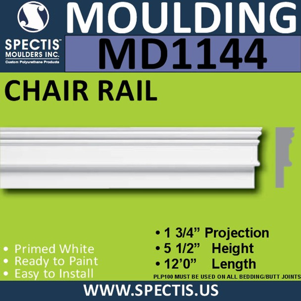 MD1144 Spectis Molding Case Trim 1 3/4"P x 5 1/2"H x 144"L