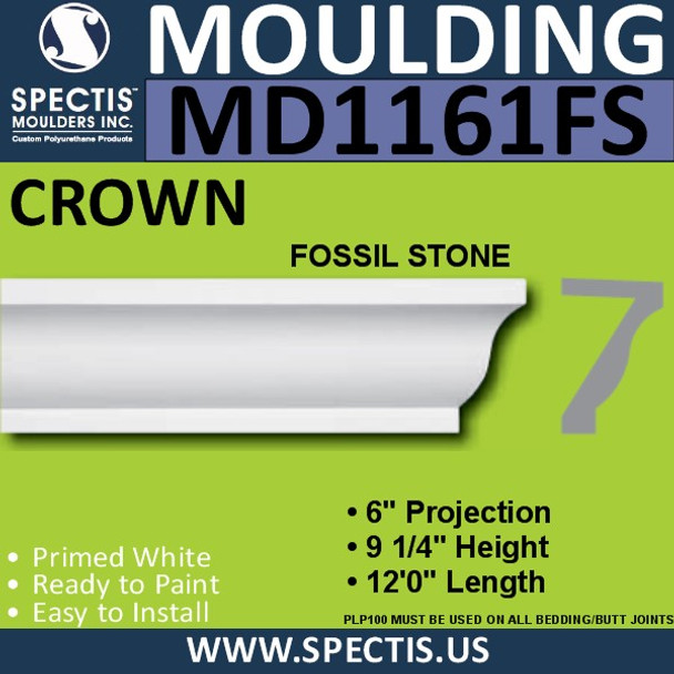 MD1161FS Spectis Crown Fossil Stone Trim 6"P x 9 1/4"H x 144"L